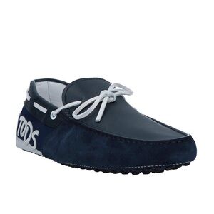 TOD'S Navy Suede & Leather Slip-On Driving Moccasins